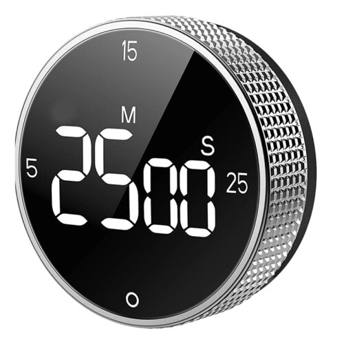 Magnetic Kitchen Timer for Cooking, Building Large Display Digital Countdown Timer, 3 Preset 5/15/25 Mins Loud Alarm
