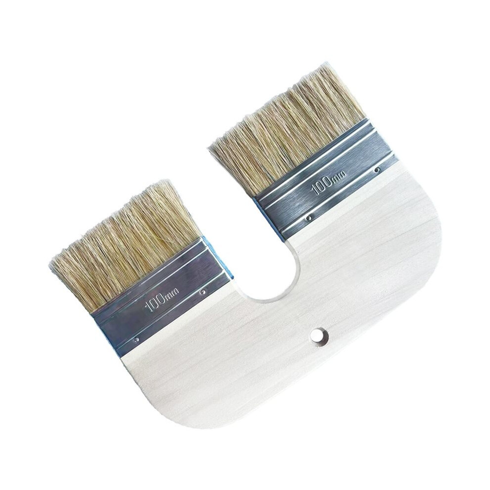 4-Inch Natural Bristle Limewash Brush - U-Shaped Double Bristle For Limewash Brick & Interior Walls 6032318060777