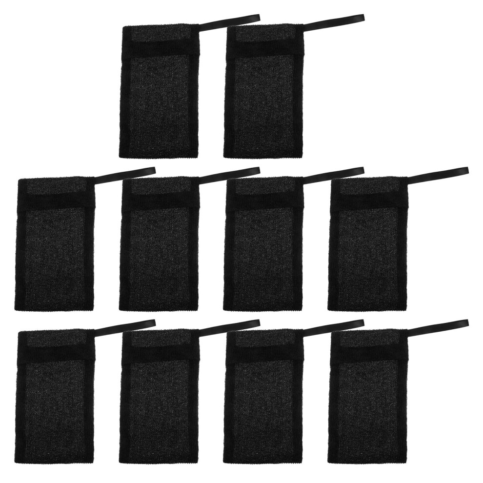 10pcs Nylon Mesh Soap Saver Bag with Drawstring, Exfoliating Pouch for Face and Body Cleansing