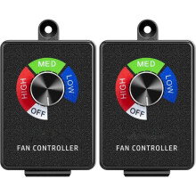 2pcs Variable Speed Controller Cordless Vent Blower Speed Adjuster for Inline Duct Exhaust Fan Us Plug