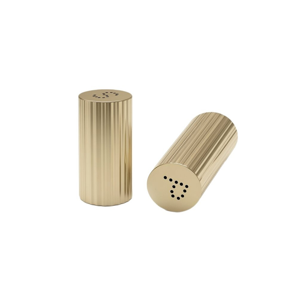 2Pcs Sp Stainless Steel Seasoning Bottle, Salt & Pepper Shaker, Seasoning Jar, Condiment Bottle Gold 6033405196683