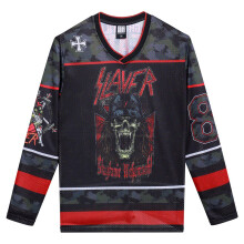 (5XL, Black) Amplified Unisex Adult Slayer Hockey Jersey
