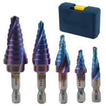 Conjunto de 5 Brocas Furadoras de Aço Rápido com Canal Espiral
