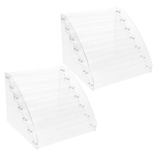 2pcs Acrylic Paint Organizer Rack with MultiLayer Storage Design for Craft Paints and Brushes