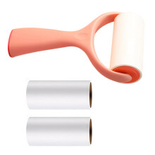 Refillable Lint Roller for Clothes and Furniture, Fast Pet Hair Remover with Handle and Refills