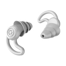 Silicone Ear Plugs for Sleeping - Noise Reduction for Study, Work, Concerts, and Travel, 2 Pairs Grey