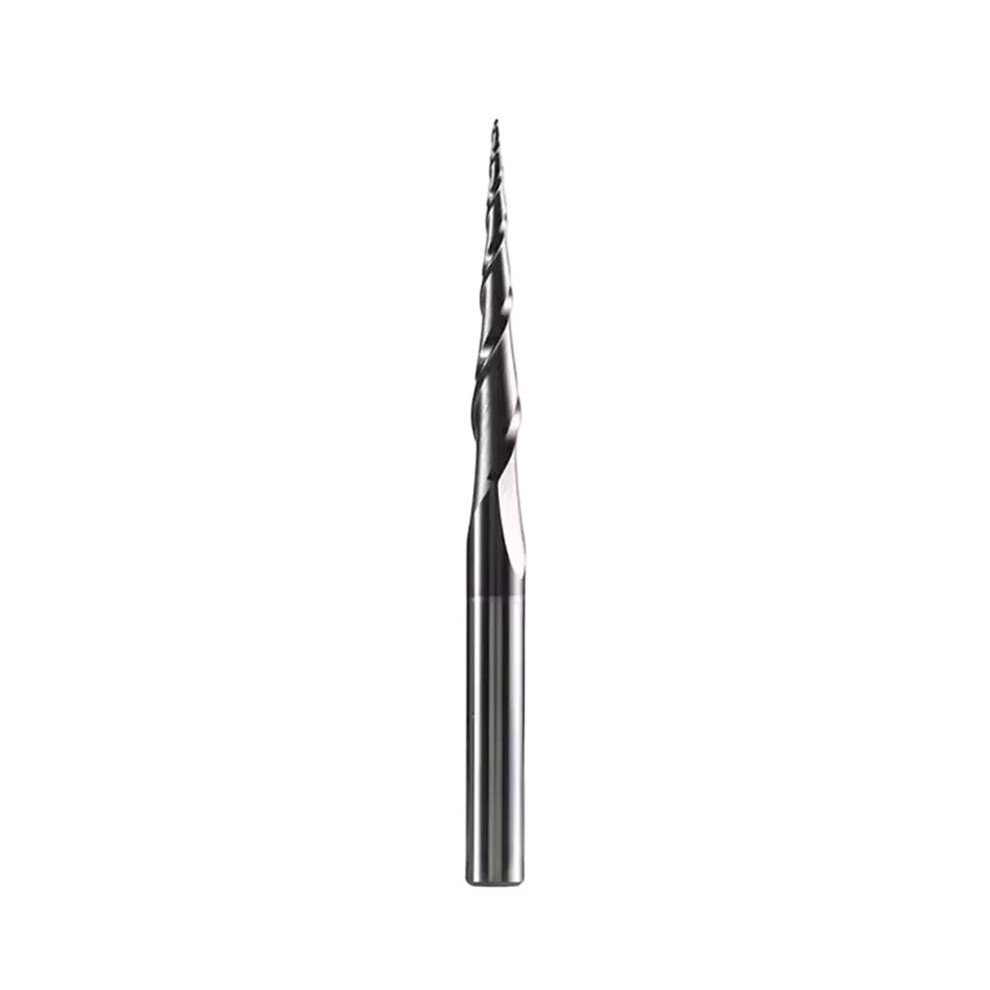 1Pc 8Mm Shank P2bc Carbide Taper Nose End Mill R0.5-R2.0 For Wood Engraving R0.5 6031233219550