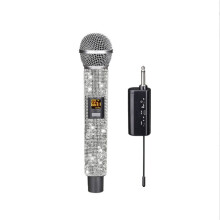Professional Wireless Microphone with Type-C Charging Home KTV Mic VHF Stage Karaoke Cordless Dynamic Mic
