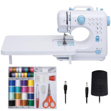 Sewing Machine for Beginners with Expansion Table Duty Sewing Machines for Adult and Kids Sewing with Foot Pedel EU Plug
