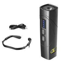 LED Rechargeable Ear-Worn Headlamp with Motion-Sensing Adjustable Main Light for Work, Camping, Hiking, and Running