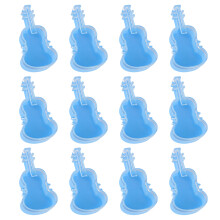 12Pcs Violin Shaped Candy Box Clear Plastic Container-Blue