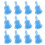 12Pcs Violin Shaped Candy Box Clear Plastic Container-Blue 1