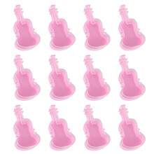 Porte-bonbons en plastique en forme de violon, 12 pièces,-Rose