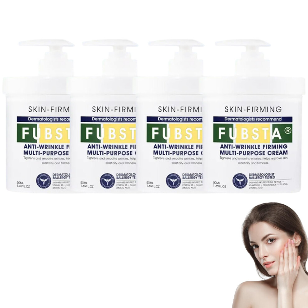 Cream Antiaging With Collagen And Elastin Boost, Firming Wrinkle Reducer For Face And Body, 4Pcs 50Ml