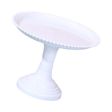 Elevated Plastic Cake Stand for Dessert Party Display-White