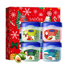 Lip Balm Set with Strawberry Avocado Kiwi, Deep Hydration Formula, Christmas Lip Care Gift for Women