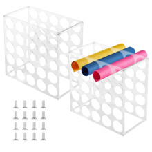 Vinyl Roll Storage Rack Acrylic 25Slot Organizer for Craft Room and Compatible with Cricut, SpaceSaving Design