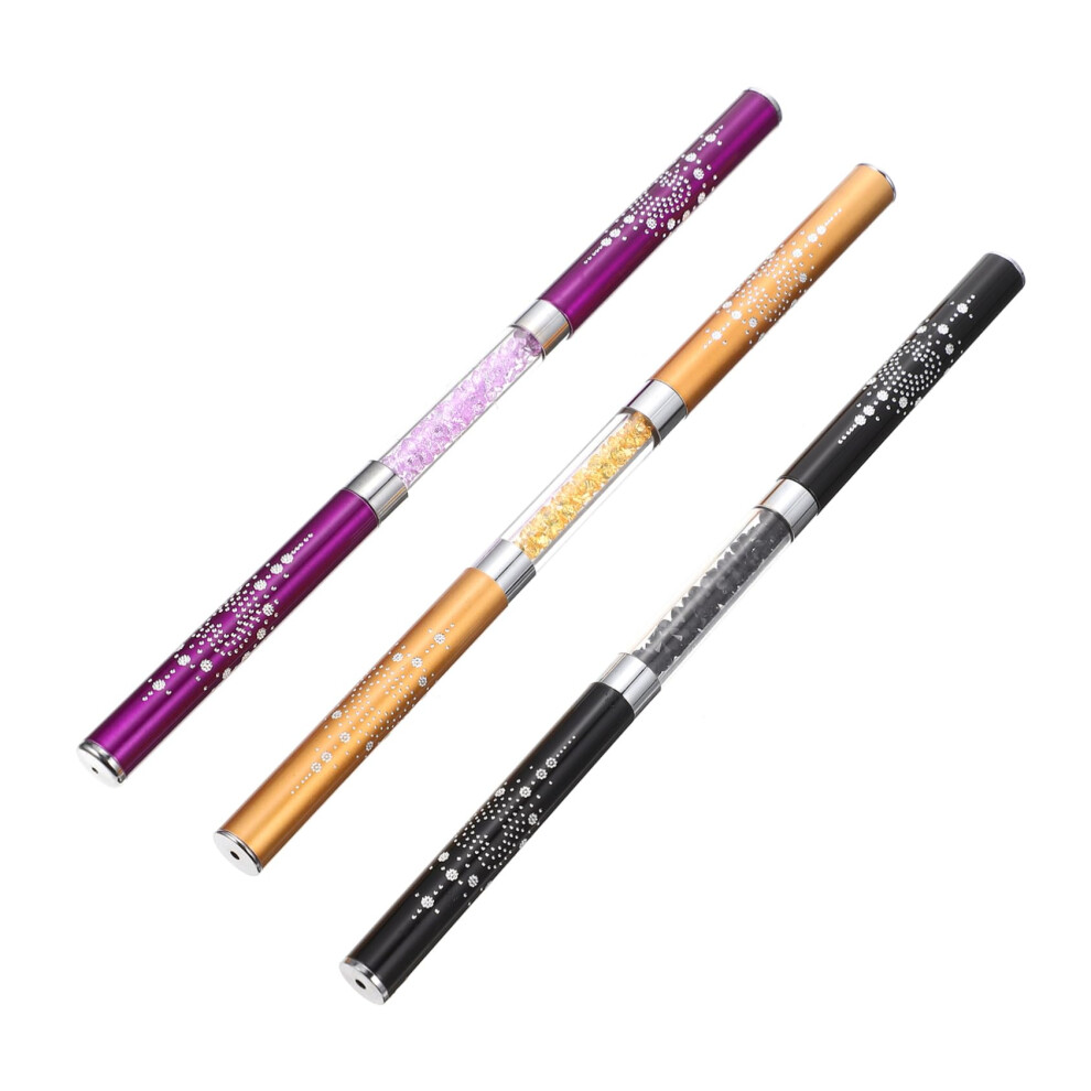 3pcs Nail Art Pen Set Double Ended Manicure Brushes for Precise Detailing and DIY Salon Results