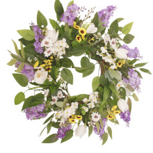 Lavender and Tulip Wreath50cm Silk