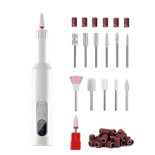 Cordless Nail Drill Kit with LED Display, 3 Speed Levels, Rechargeable Electric Nail File for Acrylic and Gel Nails