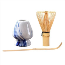 Teborste Matcha-Omrörningsborste Teborsteställ Japanskt Te Beställningsverktyg 3 St Teskedar Tehållare 3 St/Set