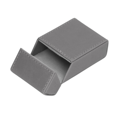 Grey PU Leather Cigarettes Box Holder for 20 PCS 10x3x6cm 1