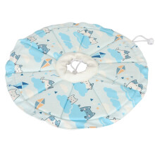 Collare Elizabethano Impermeabile per Gatti, Regolabile, Blu, M (20-32cm)