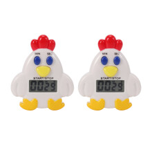 2X Cuisine Numerique LCD 99 Minute 59 Sec Compte A Rebours Sequence Poule Alarme Outil Minuterie