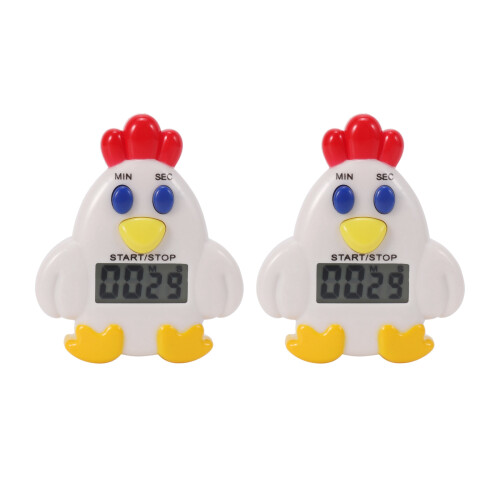 2X Kitchen LCD Digital 99 Minute 59 SEC Countdown Clip Hen Alarm Timer Tool