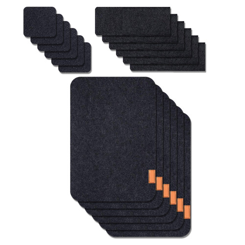 Thermal Insulation Felt Dining Placemats and Coasters-Dark Gray