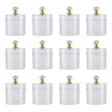 Porte-bonbons cylindrique en plastique, 12 pièces, étui de