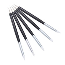 LALADEFIEE 5pcs Professional Nail Art Brushes Set Silicone Painting Tools for Detailed Designs