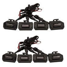 8PCS Car LED Front Grill Lights External Grill Lamp Smoke Amber Light Car Accessories