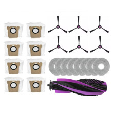 23PCS Replacement Parts for JONR P20 Pro Robot Vacuum Cleaner Accessories Washable Main Side Brush Mop Cloth Dust Bag