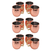 2-Unzen Edelstahl Moskau Mule Becher Espresso Tassen Kupfer Vergoldet Becher Schuss Tassen 12Er-Set