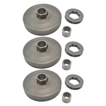 3X Chain Saw 3/8-7T Rim Sprocket with Chainsaw Clutch Drum for 45Cc 52Cc 58Cc Gasoline Engineg Parts Replacement
