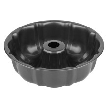 9.5inch Non-Stick Cake Pan, Heavy Duty Carbon Steel Fluted Tube Round Cake Baking Pan for Jello, Gelatin, Chocoflan