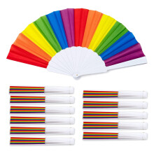 Wentylatory Rainbow, Wentylatory 12-Pack, PrzenośNe SkłAdane Wentylatory Rainbow LGBTQ, SkłAdane Wentylatory RęCzne Dekoracje Imprezowe