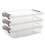 3 PCS Plastic Storage Bins with Latching Lids Portable Project Case Clear File Box Stackable Storage 1