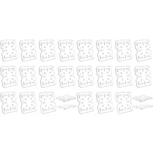 24 PCS Plastic Drain Shelf for 1/6 Size Food Pan Clear Plastic Grate Acrylic Food Drain Trays Plastic Drain Pan