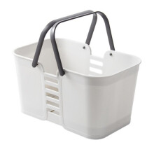 Douchemand Tote Plastic Opbergmand met Handgrepen Zwembad Strandmand Wit