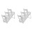 2pcs Cup Holder [Single Row] Household with Bracket Foldable Cup Holder Coffee Shop Cup Rack White 1