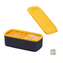 Tavă pentru gheață din silicon și PP cu 16 cuburi, 19x6cm