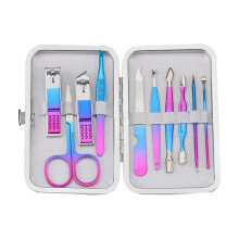 Professional Manicure Set with Case, Stainless Steel Nail Clipper Kit, 15PCS Travel Grooming Tools