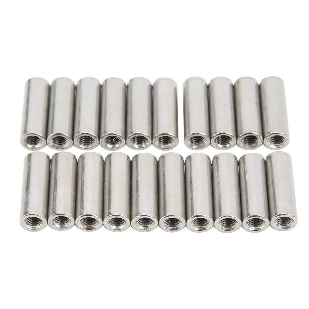 20Pcs M6 Female Thread Coupling Nut Stainless Steel Rustproof Kit 4051389827777