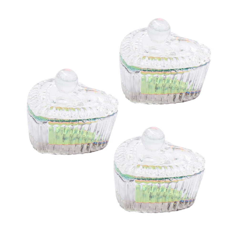 3pcs Nail Art Mixing Cup Set with SpillâResistant Lid, Transparent Dappen Dish for Liquid and Powder
