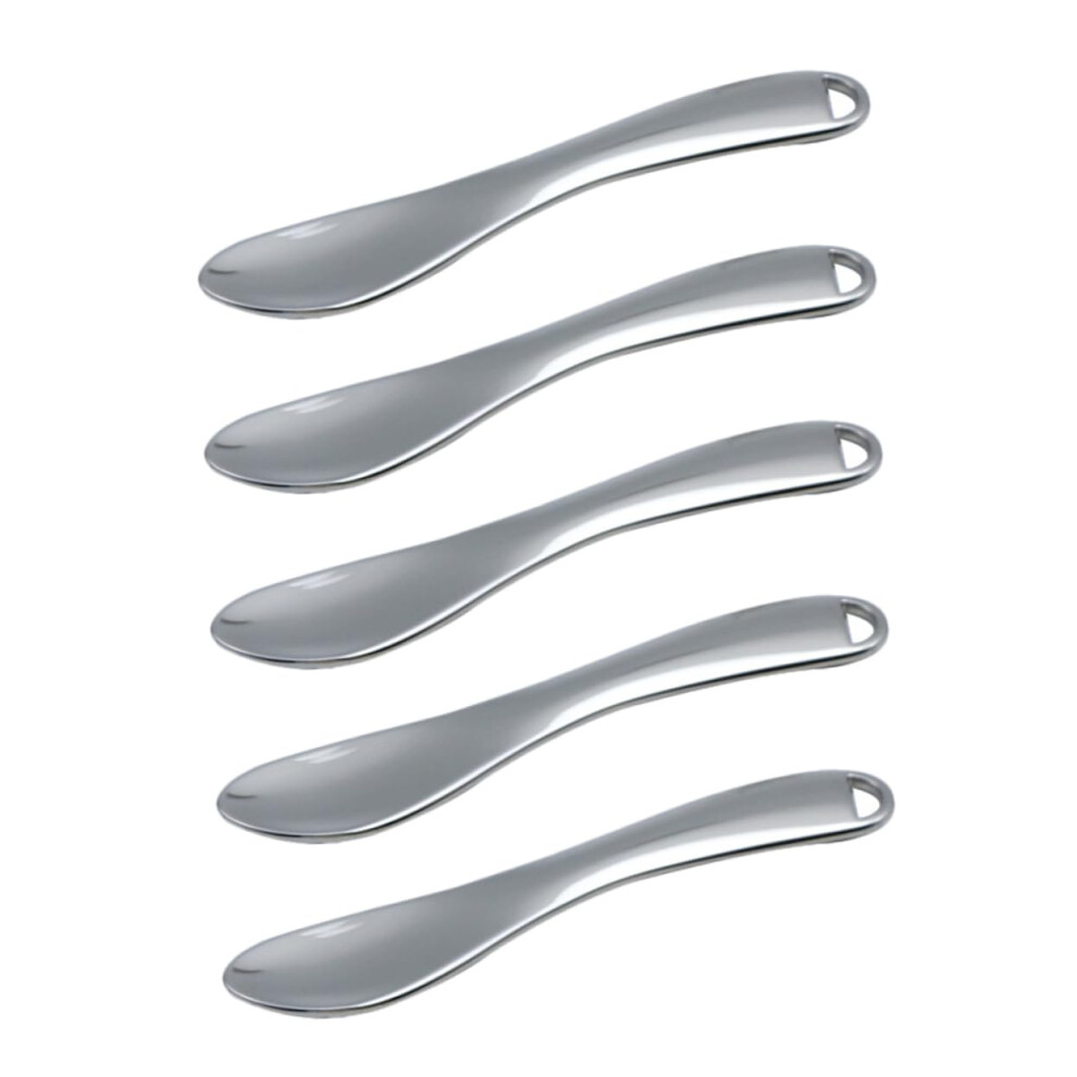 Cream 5Pcs Metal Cosmetic Spatula Set For Precise Application And Hygienic Skincare Use