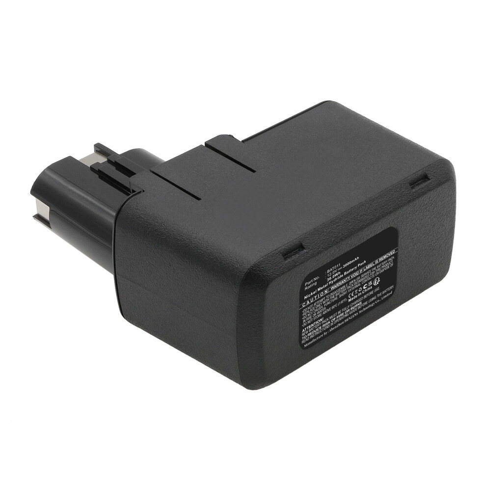 12V Replacement Battery 3000Mah Nimh Rechargeable For Bosch Bh1214h Power Tools Extended Runtime 9351714648394