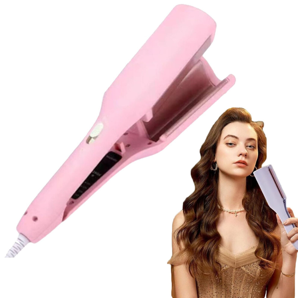 Pink Curling Iron With Negative Ionic Technology, 15S Heatup, Frizz French Curls, 4 Temps