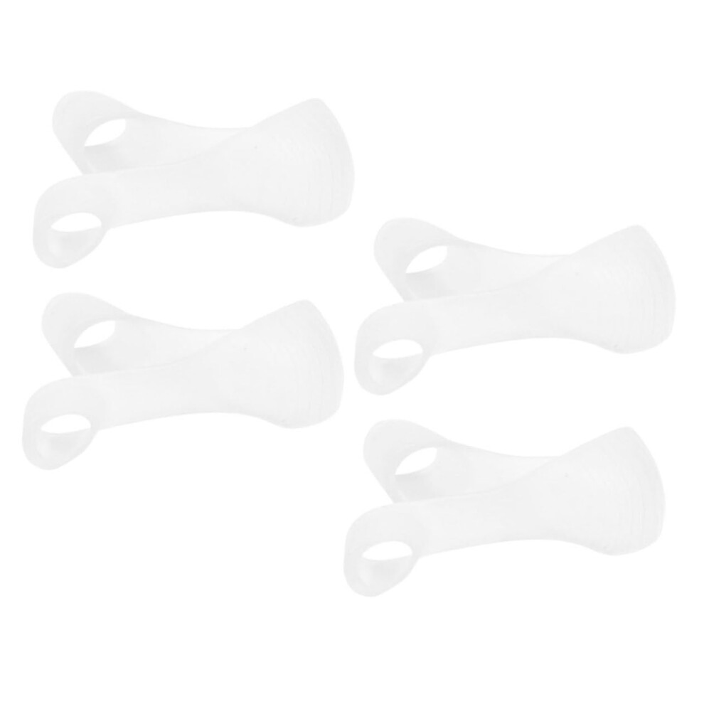 4pcs Transparent Gel Toe Separators for Bunion Relief and Overlapping Toes Flexible Fit